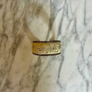 Free People white and gold wrist cuff (adjustable)